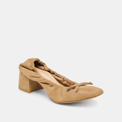 Dolce Vita SHOES Karmin Dk Taupe Suede Heels