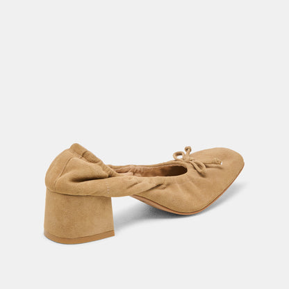Dolce Vita SHOES Karmin Dk Taupe Suede Heels