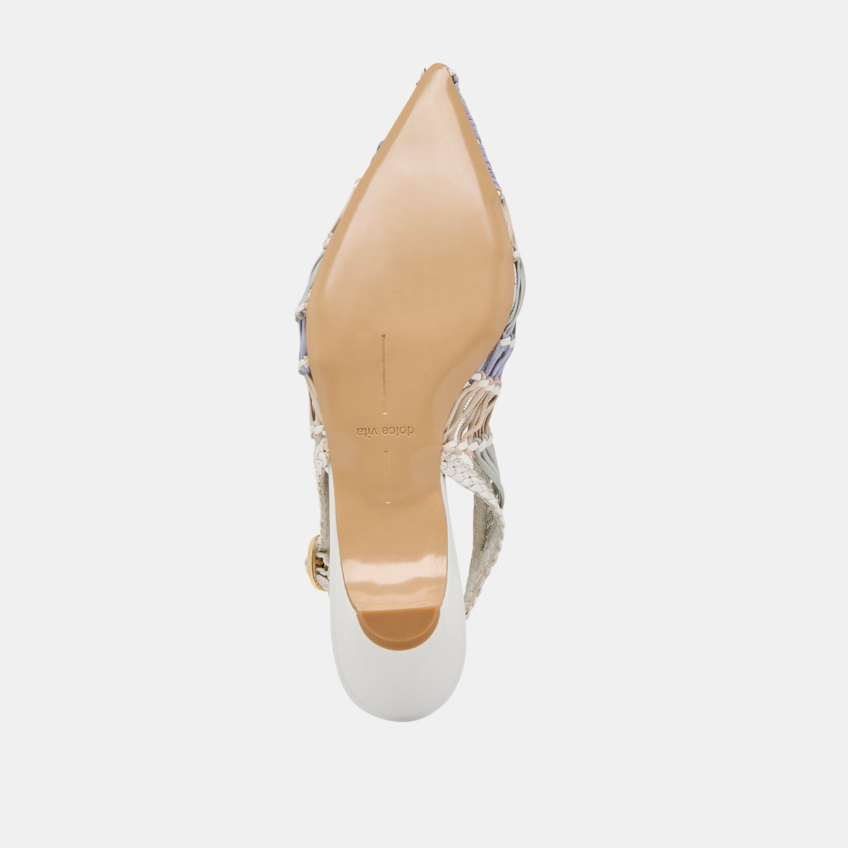 Dolce Vita SHOES Dafney White Multi Woven Leather Heels