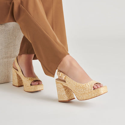 Dolce Vita SHOES FLORES HEELS NATURAL RAFFIA
 – Dolce Vita