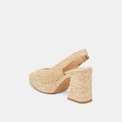 Dolce Vita SHOES FLORES HEELS NATURAL RAFFIA
 – Dolce Vita