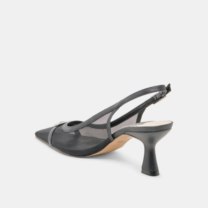 Dolce Vita SHOES Lorine Onyx Mesh Heels