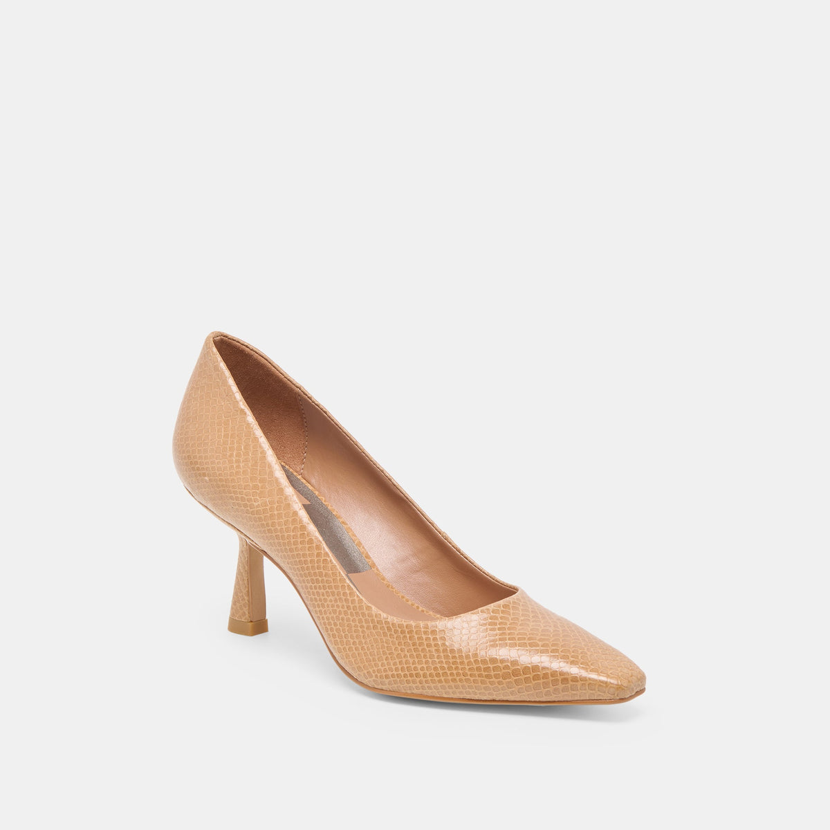 Dolce Vita SHOES Briona Whiskey Embossed Leather Heels