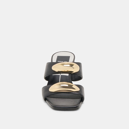 Dolce Vita SHOES Barnet Black Leather Heels