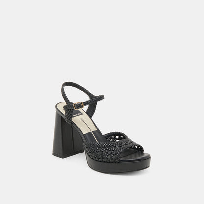 Dolce Vita SHOES PEYTEN WIDE HEELS BLACK WOVEN STELLA
 – Dolce Vita