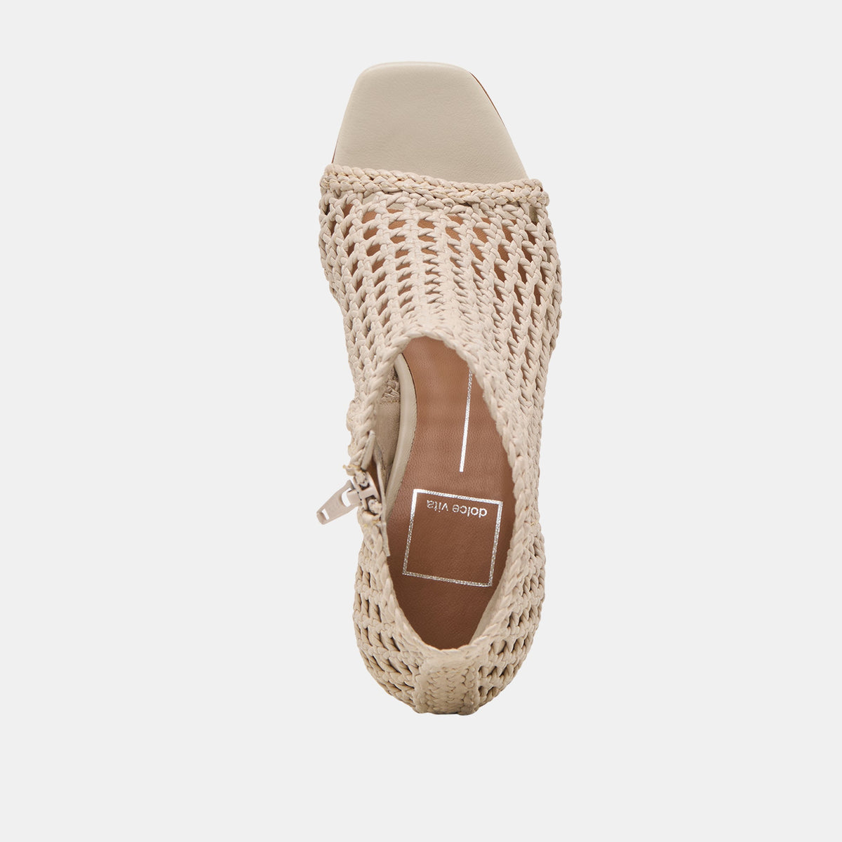 Dolce Vita SHOES Quin Bone Woven Leather Heels