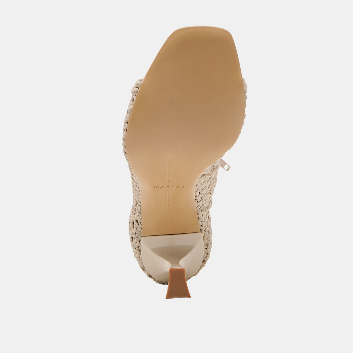 Dolce Vita SHOES Quin Bone Woven Leather Heels