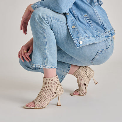 Dolce Vita SHOES Quin Bone Woven Leather Heels