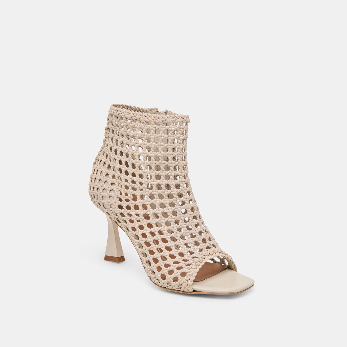 Dolce Vita SHOES Quin Bone Woven Leather Heels