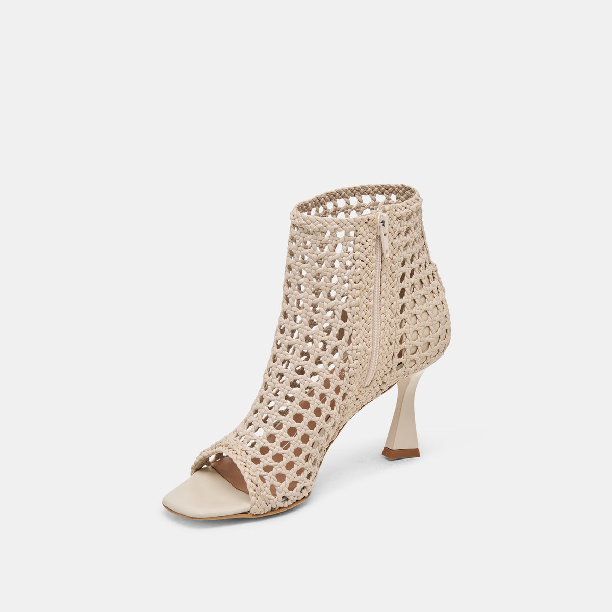 Dolce Vita SHOES Quin Bone Woven Leather Heels
