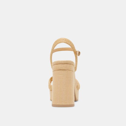 Dolce Vita SHOES TINAYA HEELS LT NATURAL RAFFIA
 – Dolce Vita