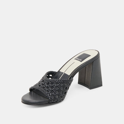 Dolce Vita SHOES MARGOE HEELS BLACK WOVEN STELLA
 – Dolce Vita