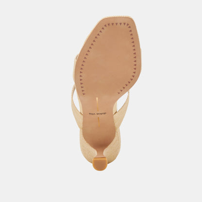 Dolce Vita SHOES Genora Lt Natural Woven Raffia Heels