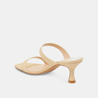 Dolce Vita SHOES Genora Lt Natural Woven Raffia Heels