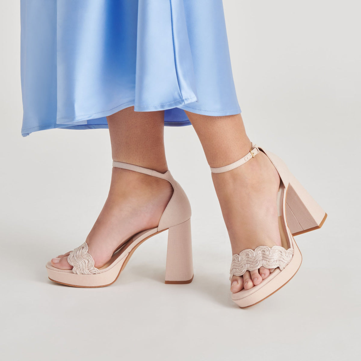 Dolce Vita SHOES PELTIN HEELS LIGHT PINK WOVEN RAFFIA
 – Dolce Vita