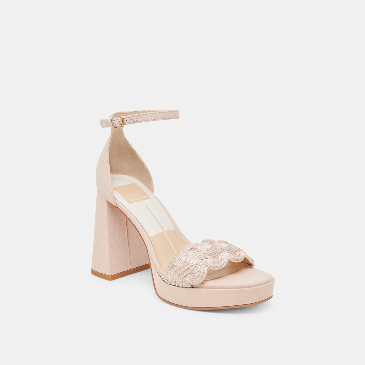 Dolce Vita SHOES PELTIN HEELS LIGHT PINK WOVEN RAFFIA
 – Dolce Vita