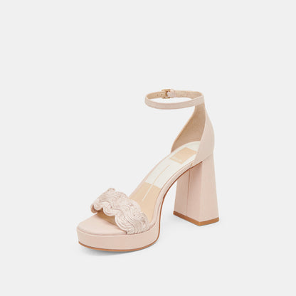 Dolce Vita SHOES PELTIN HEELS LIGHT PINK WOVEN RAFFIA
 – Dolce Vita