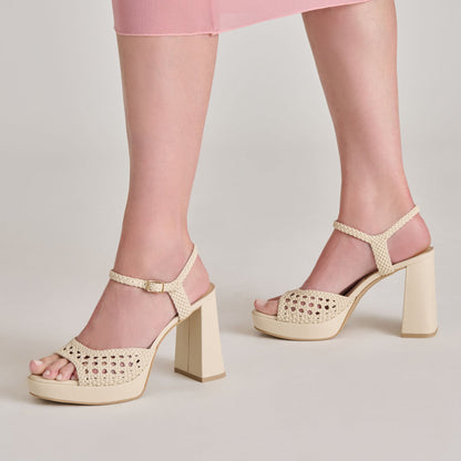 Dolce Vita SHOES PEYTEN HEELS CREME WOVEN STELLA
 – Dolce Vita