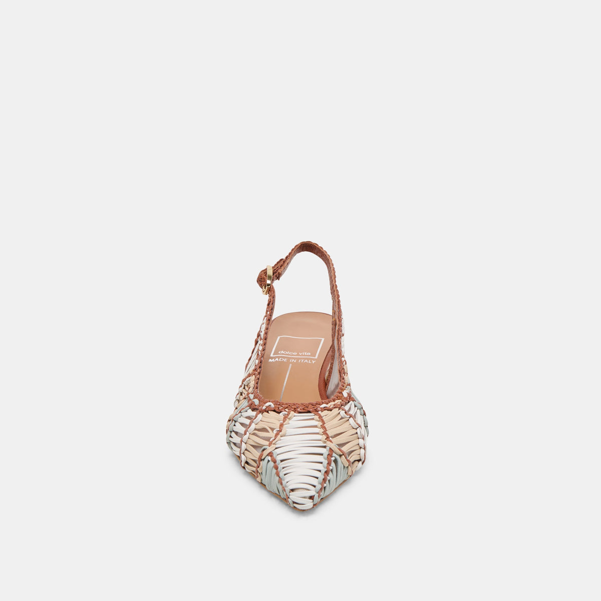 Dolce Vita SHOES Dafney Tan Multi Woven Leather Heels