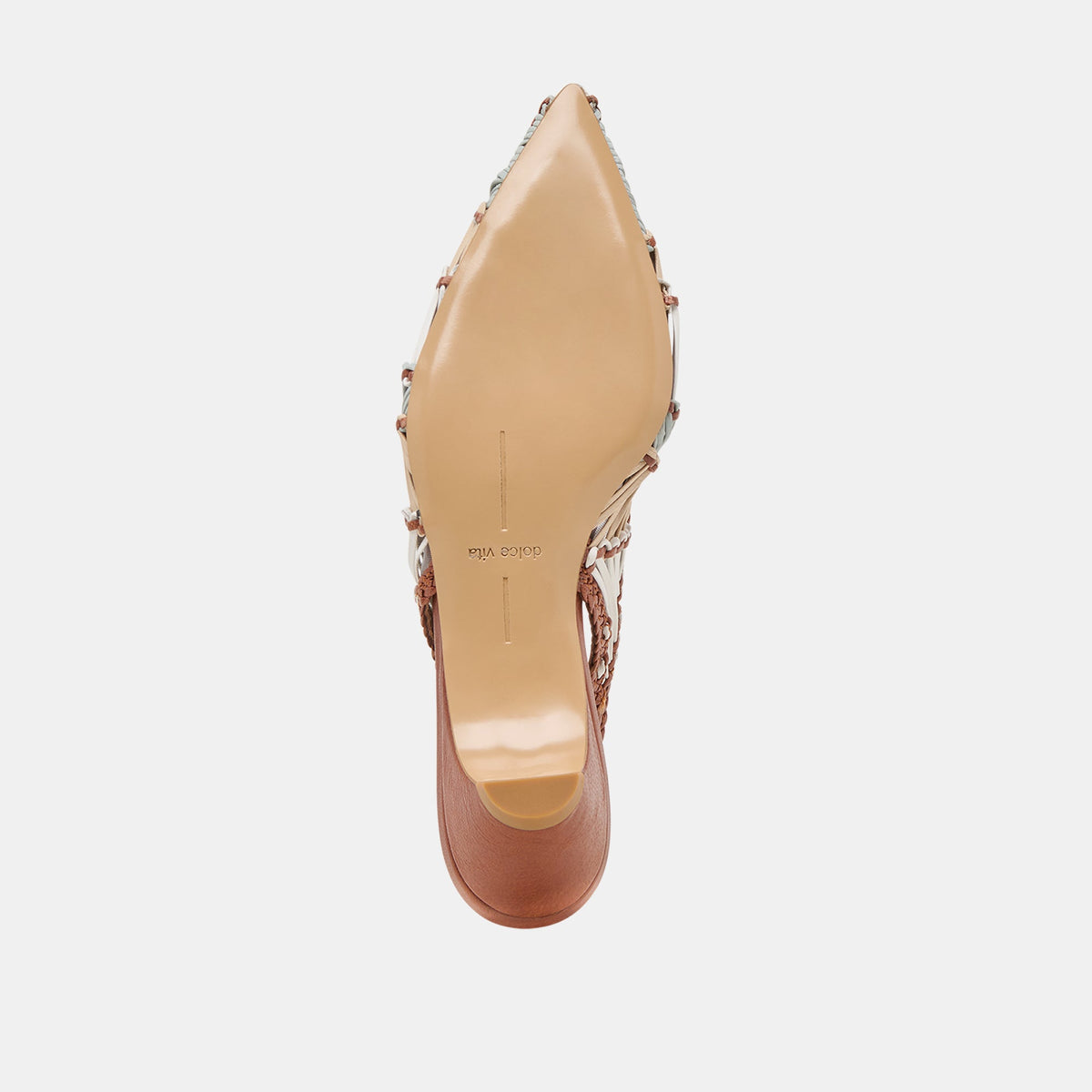 Dolce Vita SHOES Dafney Tan Multi Woven Leather Heels