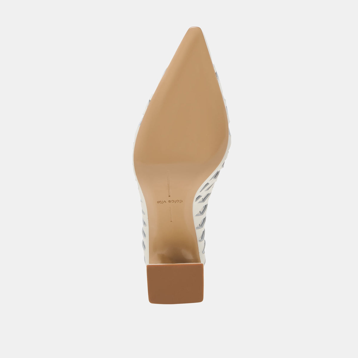Dolce Vita SHOES Tanya Bone Woven Leather Heels