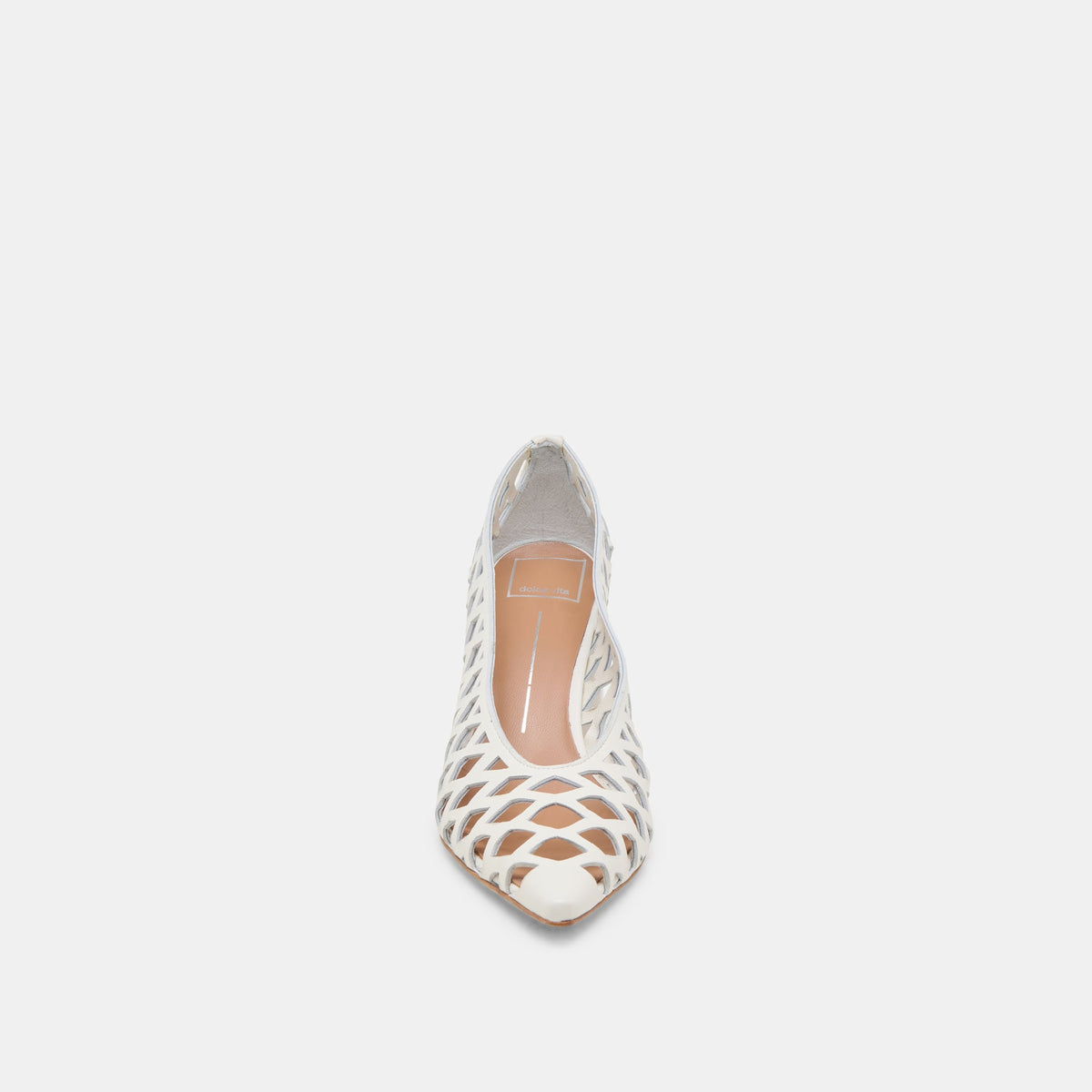 Dolce Vita SHOES Tanya Bone Woven Leather Heels