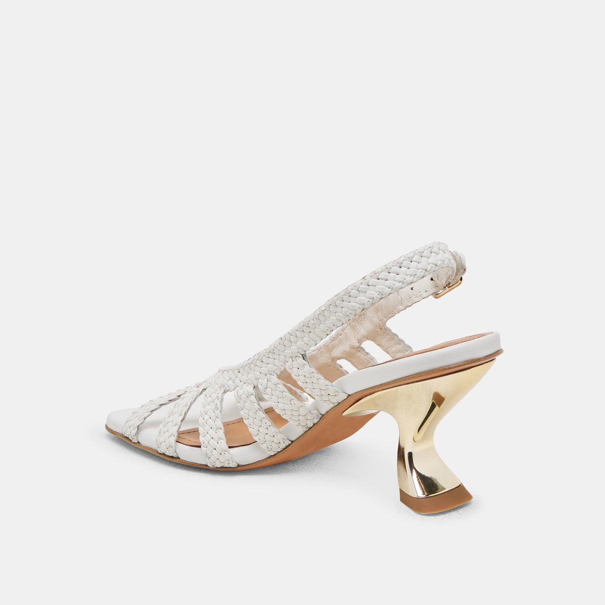 Dolce Vita SHOES SICILY HEELS WHITE WOVEN LEATHER
 – Dolce Vita