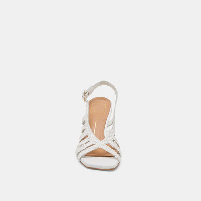 Dolce Vita SHOES SICILY HEELS WHITE WOVEN LEATHER
 – Dolce Vita