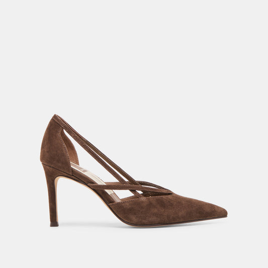 Dolce Vita SHOES Kaine Dk Brown Suede Heels