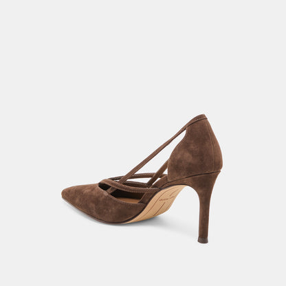 Dolce Vita SHOES Kaine Dk Brown Suede Heels