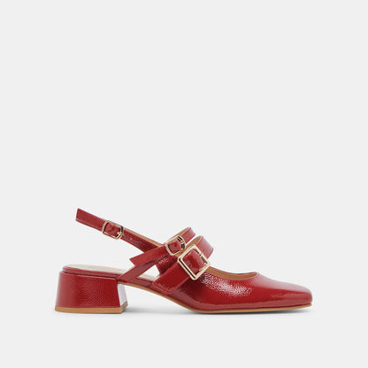 Dolce Vita SHOES PATZY HEELS CRIMSON CRINKLE PATENT LEATHER
 – Dolce Vita