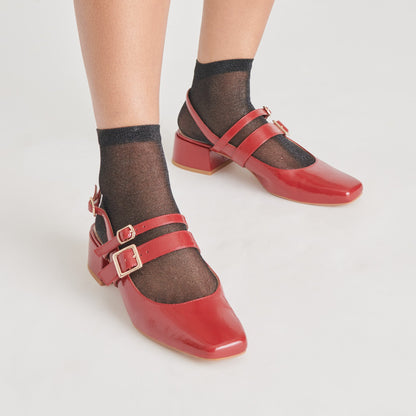 Dolce Vita SHOES PATZY HEELS CRIMSON CRINKLE PATENT LEATHER
 – Dolce Vita