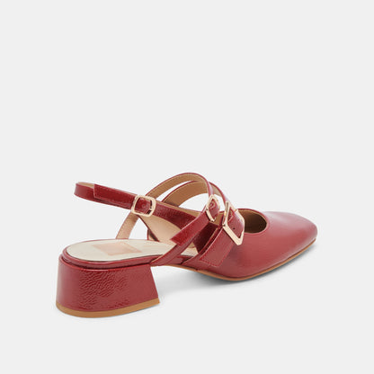 Dolce Vita SHOES PATZY HEELS CRIMSON CRINKLE PATENT LEATHER
 – Dolce Vita