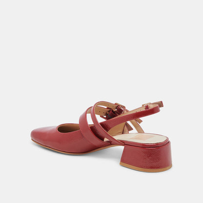 Dolce Vita SHOES PATZY HEELS CRIMSON CRINKLE PATENT LEATHER
 – Dolce Vita