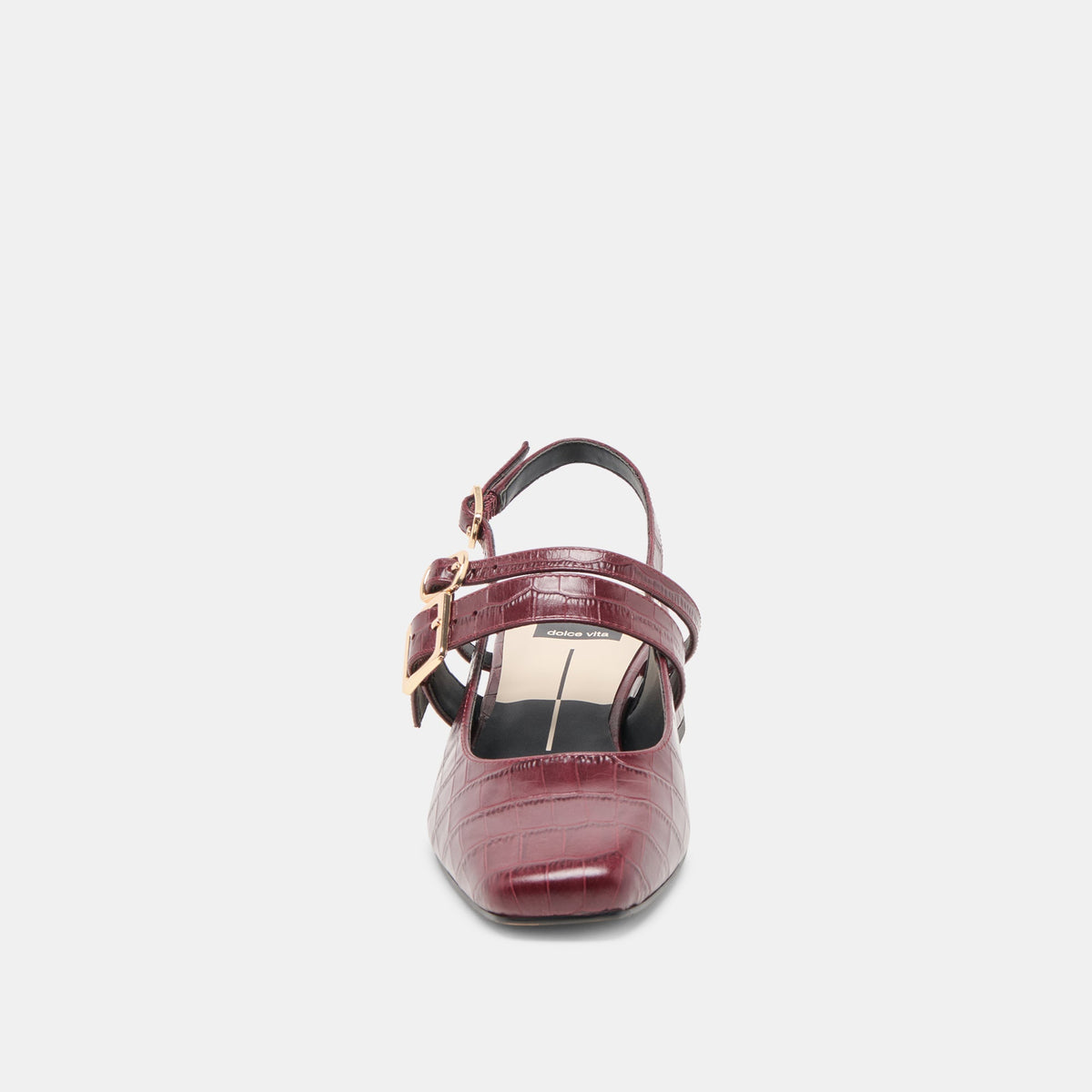 Dolce Vita SHOES Patzy Oxblood Embossed Leather Heels
