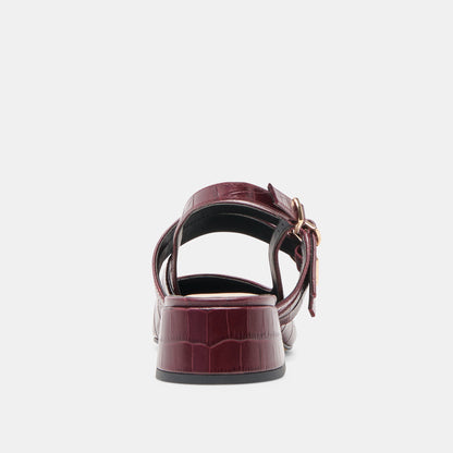 Dolce Vita SHOES Patzy Oxblood Embossed Leather Heels