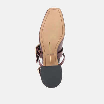 Dolce Vita SHOES Patzy Oxblood Embossed Leather Heels