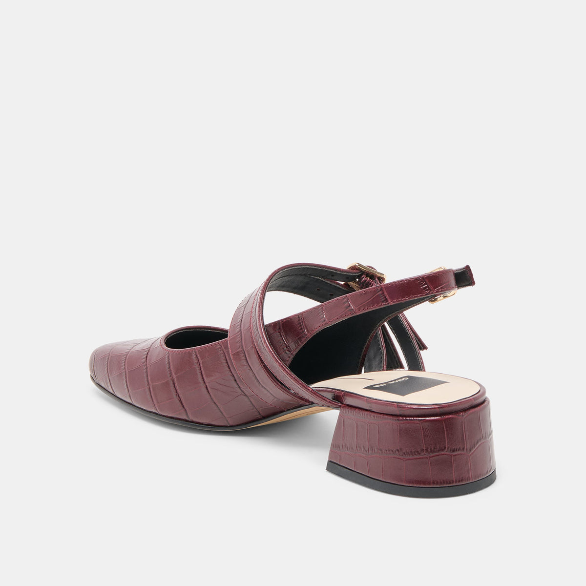 Dolce Vita SHOES Patzy Oxblood Embossed Leather Heels