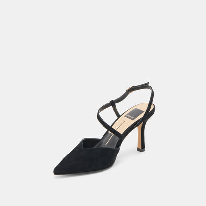 Dolce Vita SHOES Kamra Onyx Suede Heels