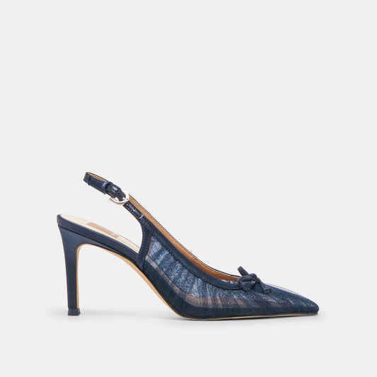 Dolce Vita SHOES Yela Navy Tulle Heels
