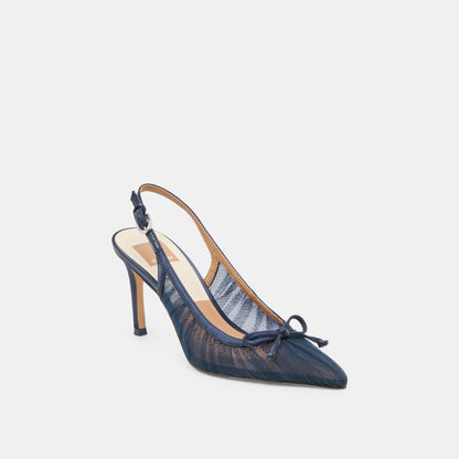 Dolce Vita SHOES Yela Navy Tulle Heels