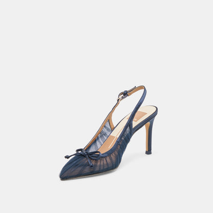 Dolce Vita SHOES Yela Navy Tulle Heels