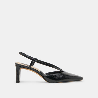 Dolce Vita SHOES Ginay Black Leather Heels