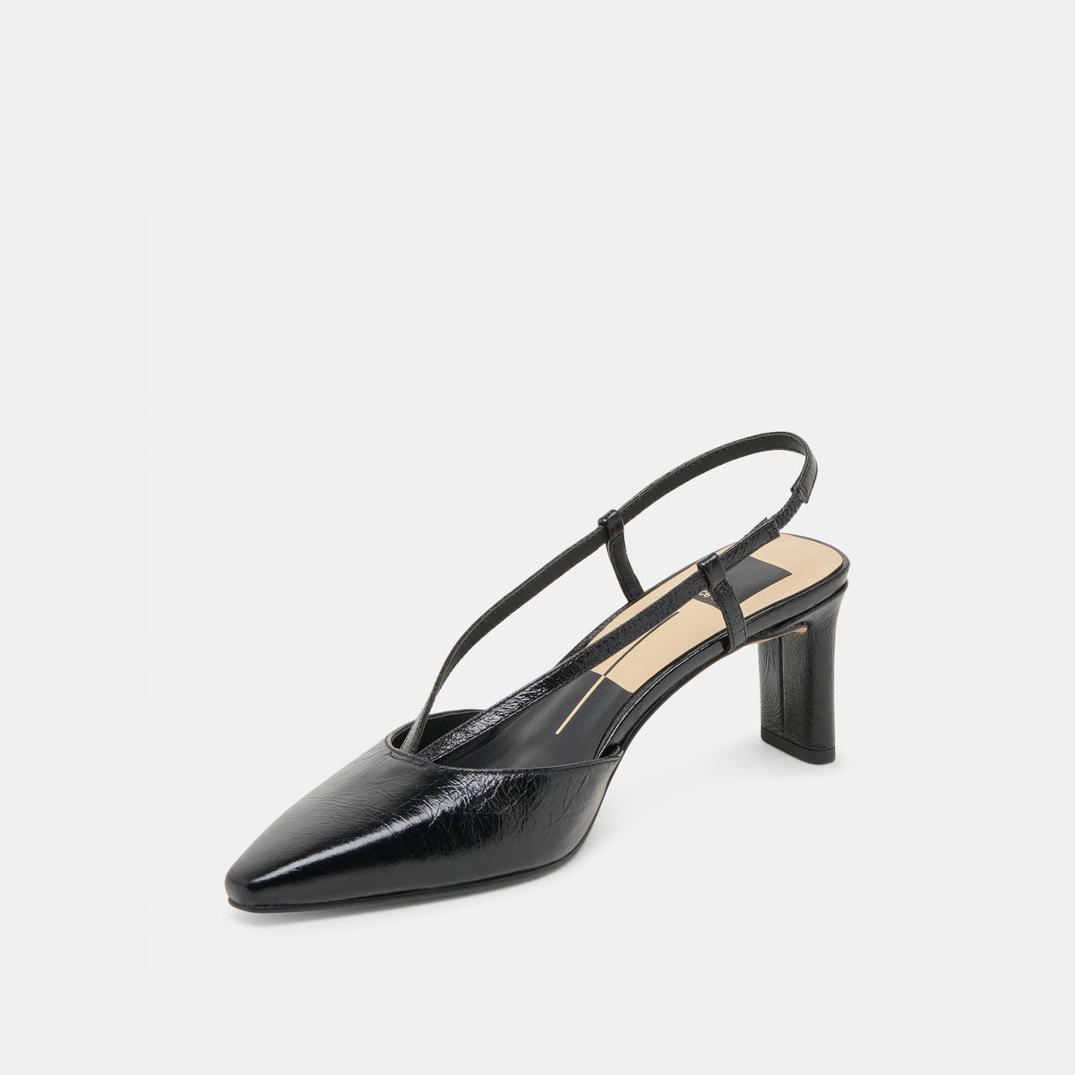 Dolce Vita SHOES Ginay Black Leather Heels