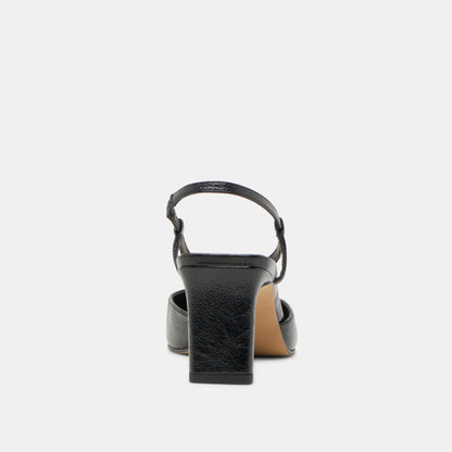 Dolce Vita SHOES Ginay Black Leather Heels
