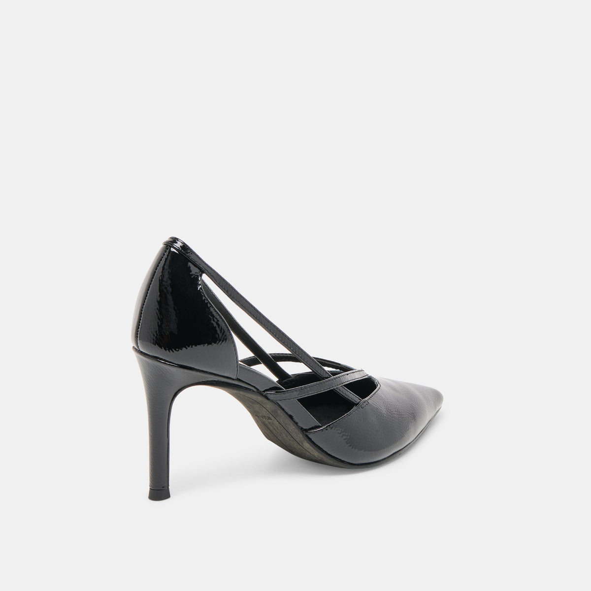 Dolce Vita SHOES Kaine Midnight Crinkle Patent Leather Heels