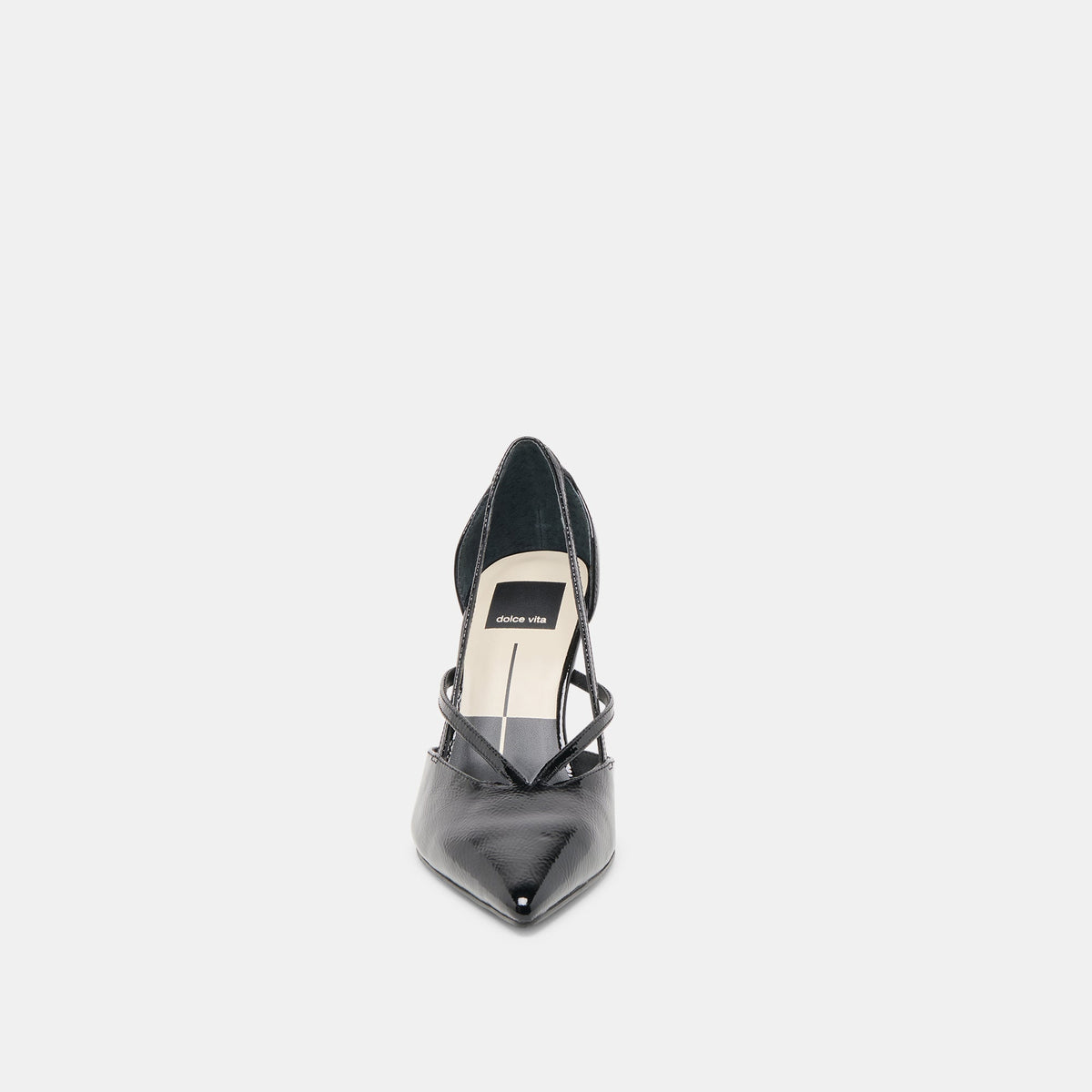 Dolce Vita SHOES Kaine Midnight Crinkle Patent Leather Heels