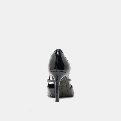 Dolce Vita SHOES Kaine Midnight Crinkle Patent Leather Heels