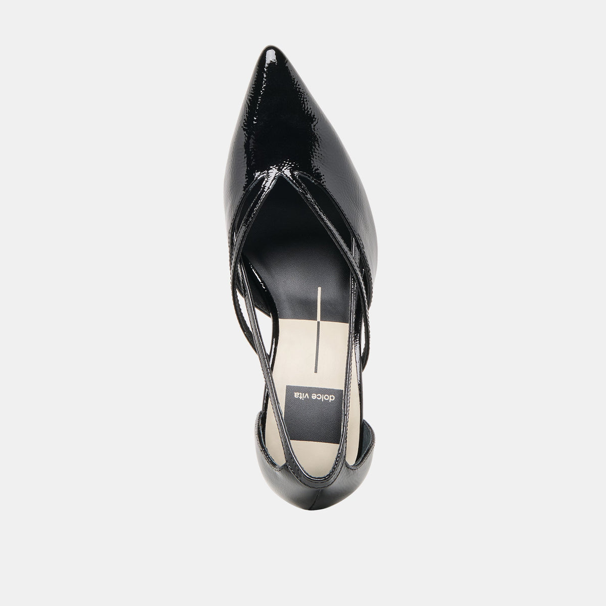 Dolce Vita SHOES Kaine Midnight Crinkle Patent Leather Heels
