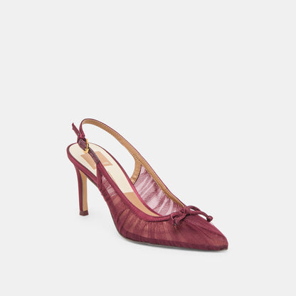 Dolce Vita SHOES Yela Cranberry Tulle Heels